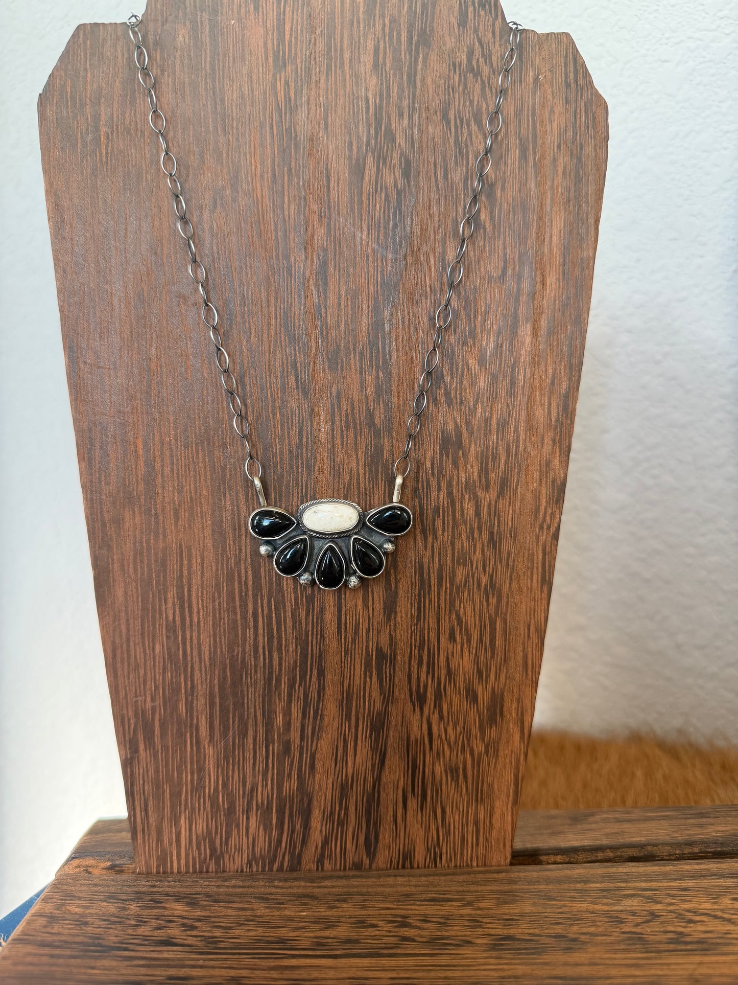 Black Onyx & White Buffalo Necklace