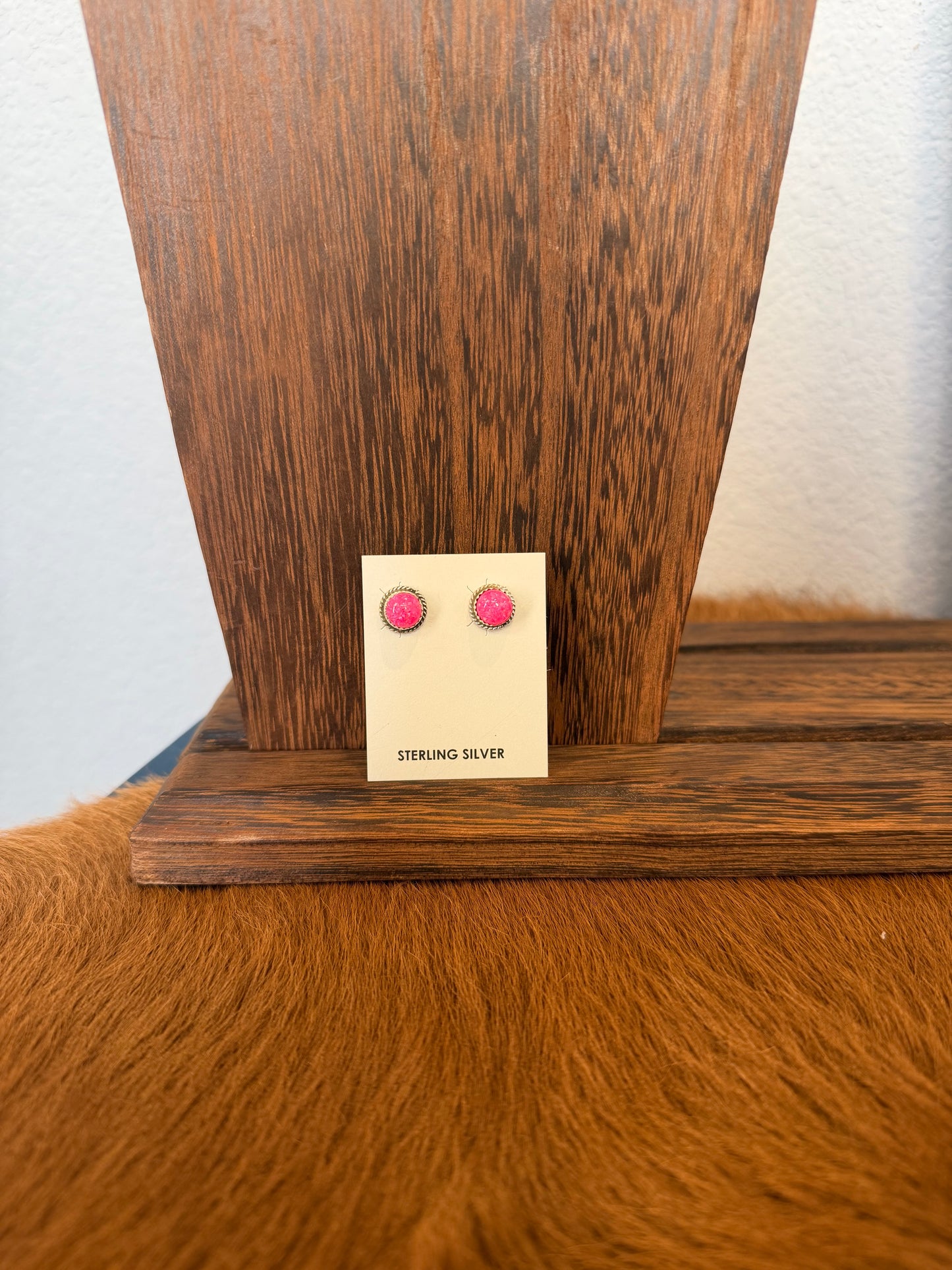 Pink Opal Studs