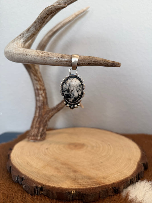 White Buffalo Single Pendant
