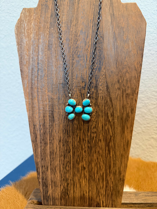Kingman Side Cluster Necklace
