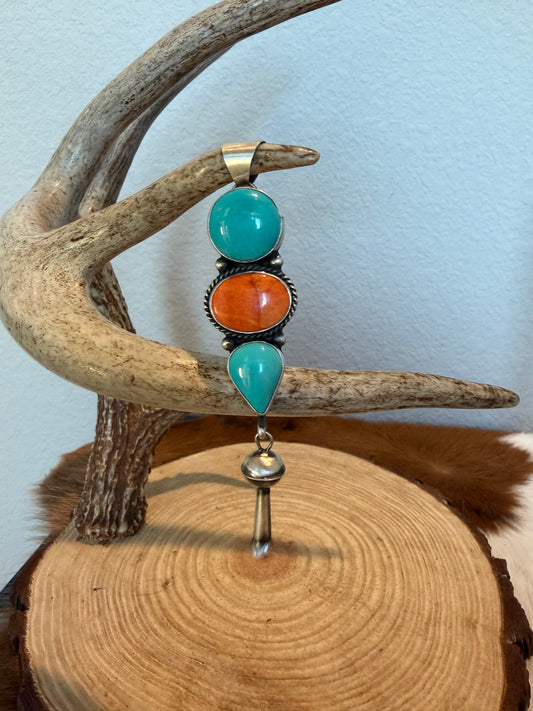 Kingman & Orange Spiny Pendant