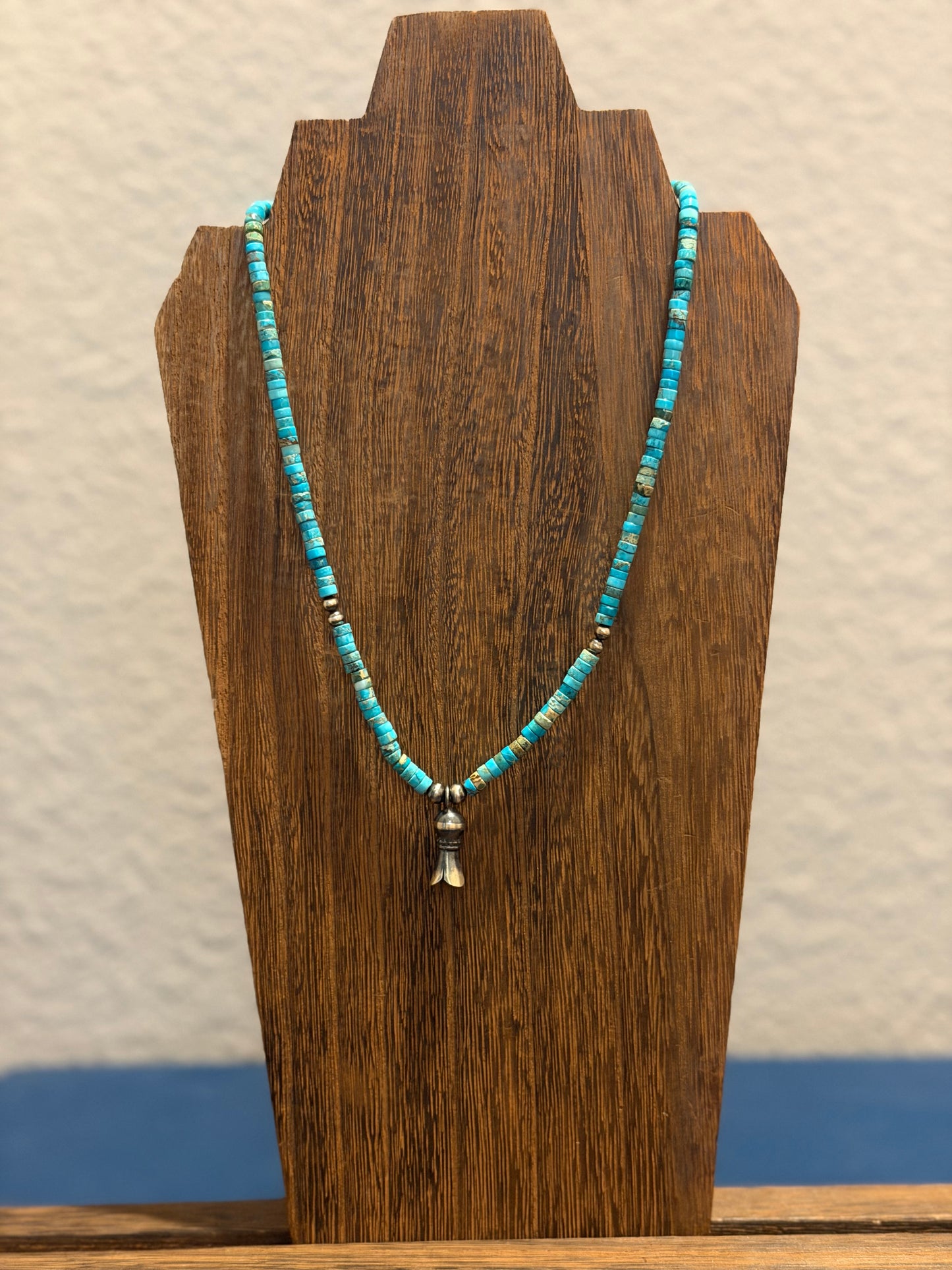 Turquoise Heishi Blossom Necklace