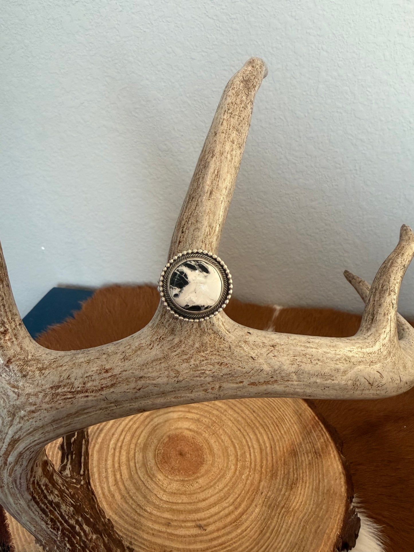 White Buffalo Circle Ring