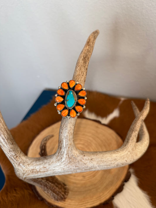 Orange Spiny & Kingman Ring