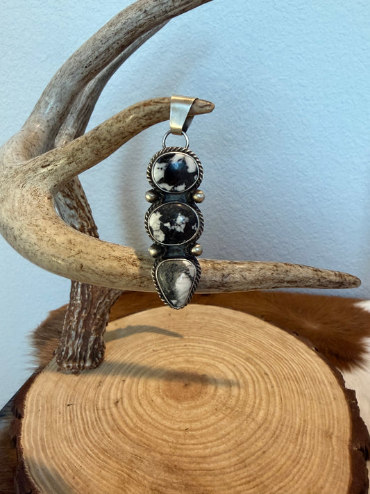 White Buffalo Three Stone Pendant
