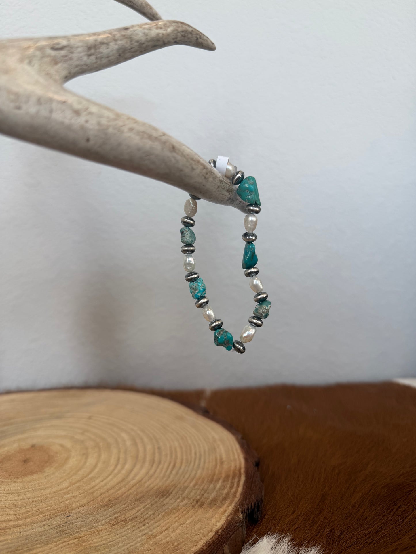 Turquoise & Pearl Bracelet