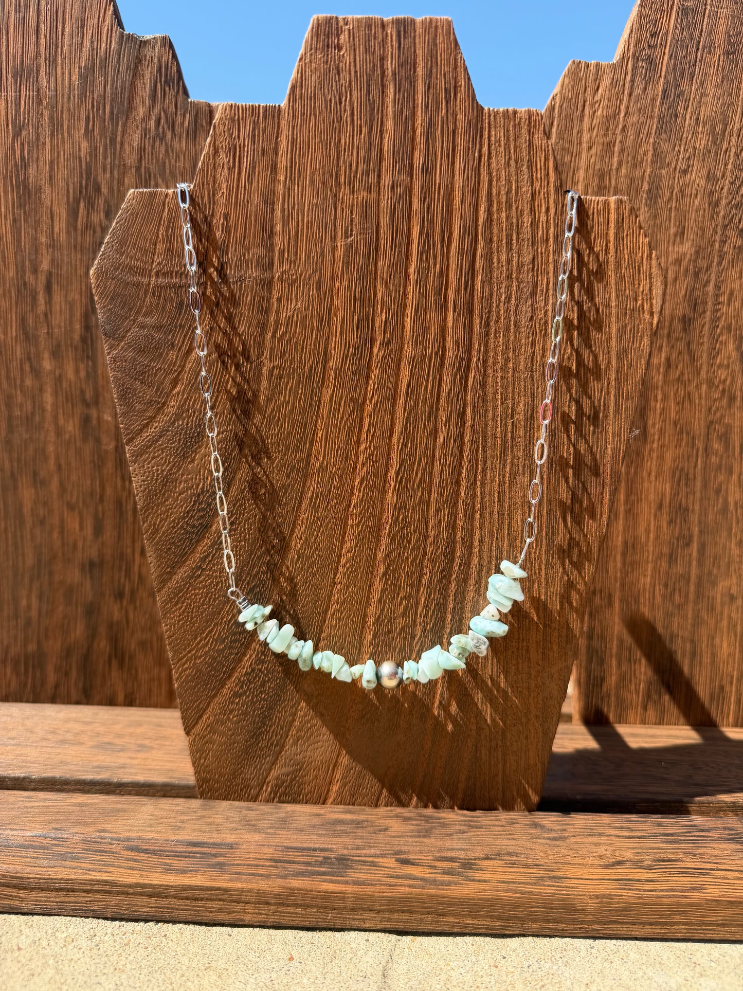 Larimar Chip Necklace