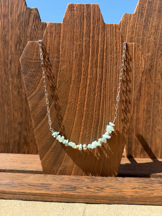 Larimar Chip Necklace