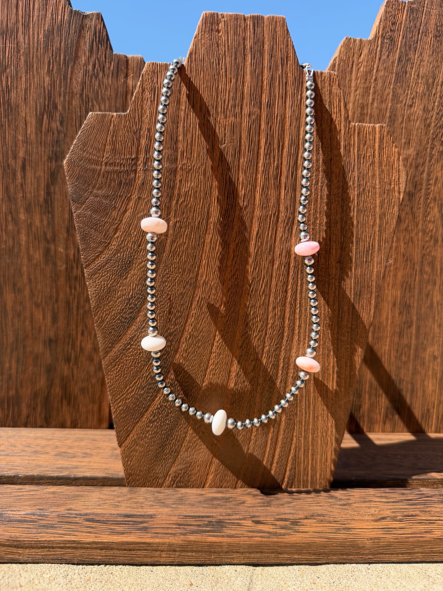 Pink Conch Saucer Necklace