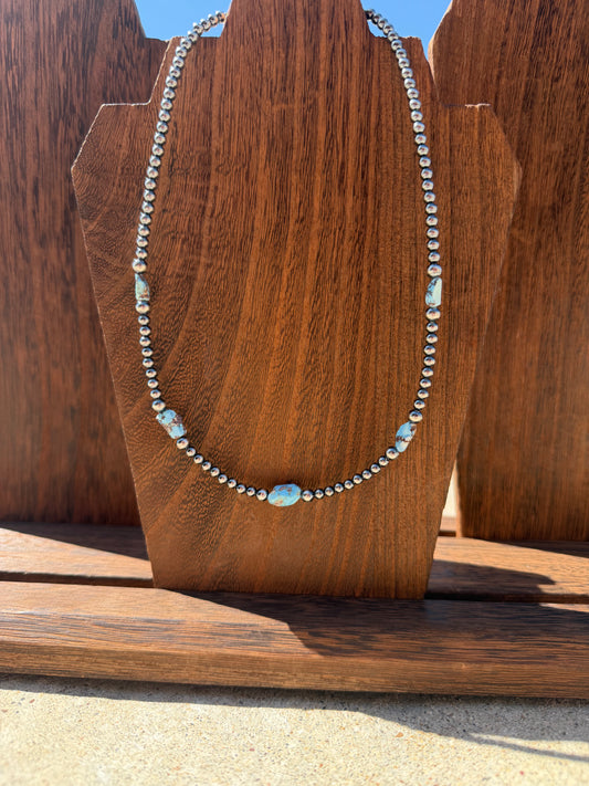 Golden Hills & Sterling Silver Pearl Necklace